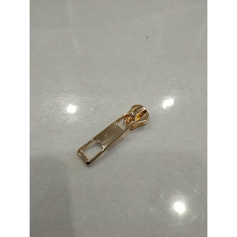 Бігунок сумковий без фіксатора на металеву блискавку No5 золото