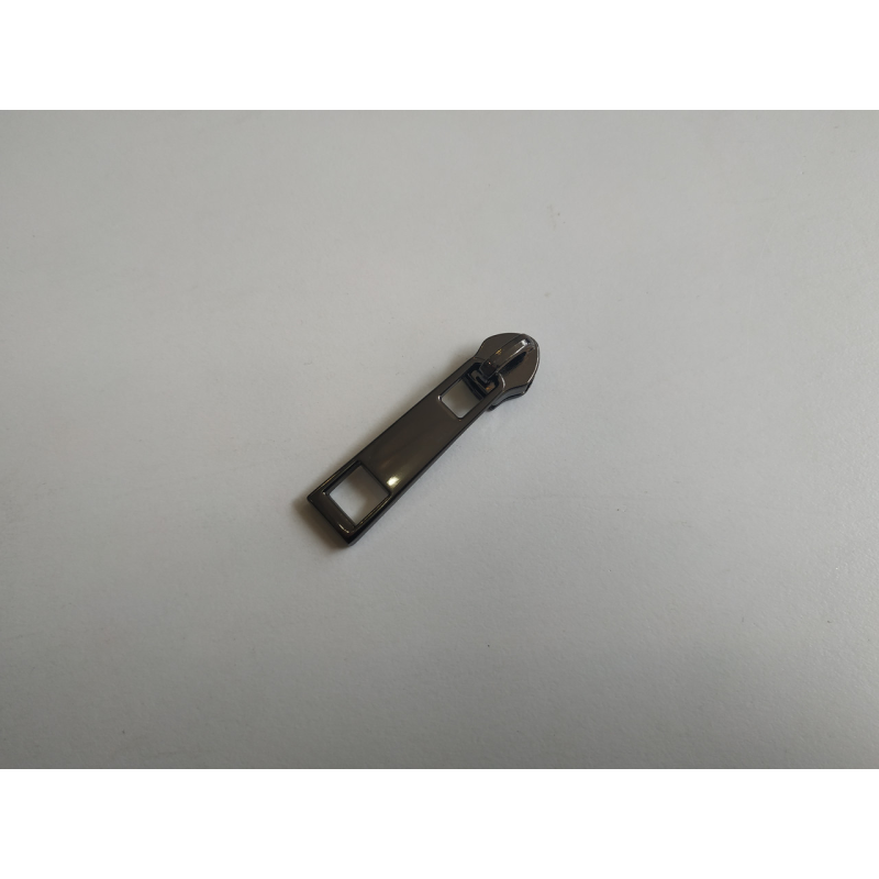 Бігунок сумковий без фіксатора на спіральну блискавку No7 Блек нікель