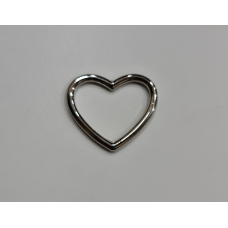 Серце лите прикраса маленький колір нікель