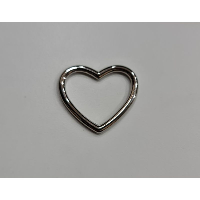 Серце лите прикраса маленький колір нікель