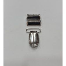 Затискач для підтяжок із регуляторами 20 мм 25 мм 30 мм 35 мм колір срібло