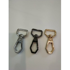 Карабін 20 мм VERSACE восьмикутний довжина карабіна 50 мм Золото