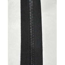 Застібка-блискавка на метраж метал No5 Блек-нікель одностороння