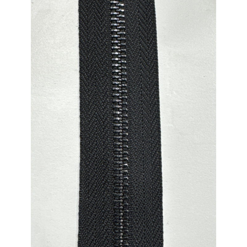 Застібка-блискавка на метраж метал No5 Блек-нікель одностороння Застібка-блискавка на метраж метал No5 Блек-нікель одностороння