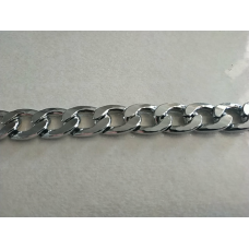 Ланцюжок алюмінієвий нікель Велика товщина прута 3.6 мм ширина 23 мм висота 14.6 мм.