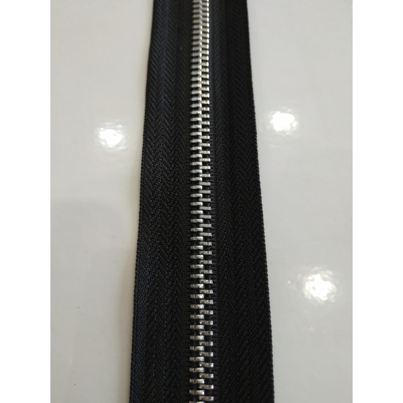 Застібка-блискавка на метраж метал No5 нікель двостороння Застібка-блискавка на метраж метал No5 нікель двостороння